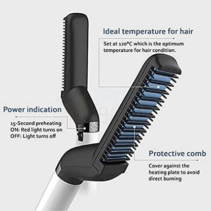 Beard & Hair Straightening Comb - Quick Styling Solution for Men