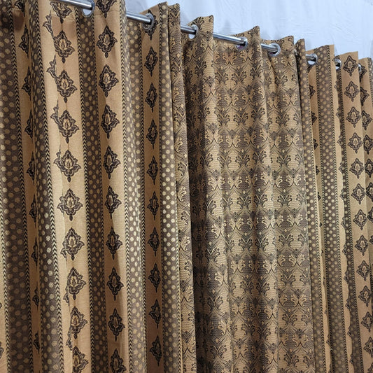 JHUMKKA JACKARD CURTAINS - Set of 3 in Popular Designs