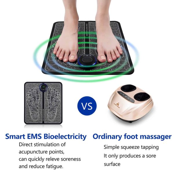 EMS Foot Massager Mat - Smart Display for Acupuncture and Circulation