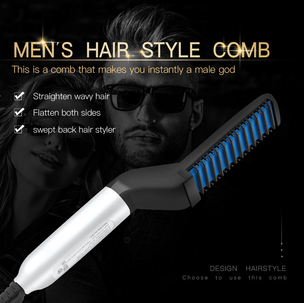 Beard & Hair Straightening Comb - Quick Styling Solution for Men