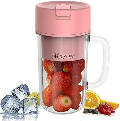 High-Speed Portable Juicer/Blender Mixer with 6 Powerful Blades - Quick Fresh Drinks Anywhere