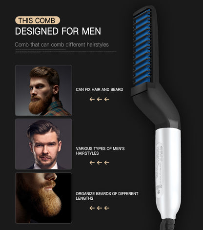 Beard & Hair Straightening Comb - Quick Styling Solution for Men